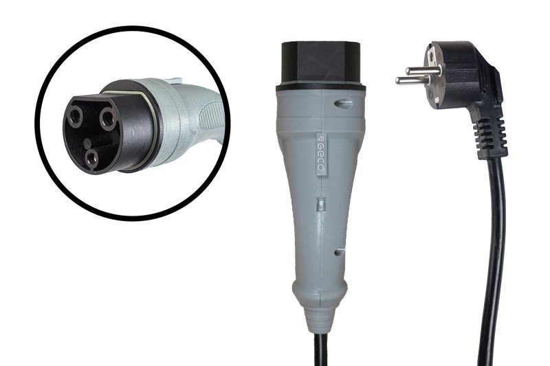 Geco Ladekabel Schuko auf 3-poligen Fahrzeugstecker 16 A