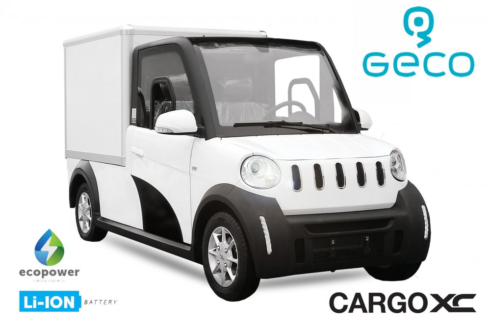 EEC Elektroauto Geco CARGO XC Koffer 7.5kW brushless Motor inkl. 10,08 kW/h|72V 140Ah Lithium Batterie Straßenzulassung Kofferaufbau