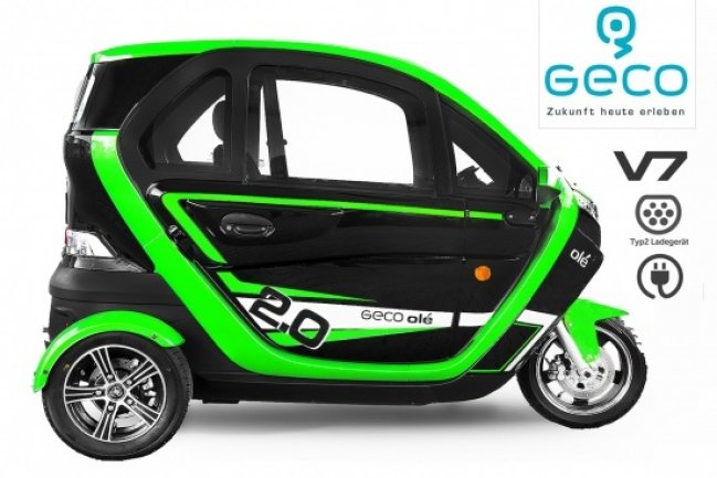 EEC Elektroauto Geco Ole 3000 V7 3kW inkl. 72V 84Ah Lithium Batterien Straßenzulassung EEC